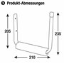 Connex DY222011 Rack de rangement planche de surf 200 x 216 x 40 x 248 mm jusqu'à 25 kg