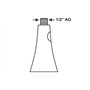 Cornat Pommeau de douche 1/2" AG – Chromé – Tête de 55 mm de diamètre – Mousseur testé selon les classes de bruit – Jet normal e
