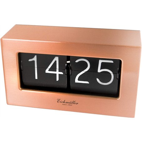 Horloge de table rétro avec boîtier en métal solide Cuivre