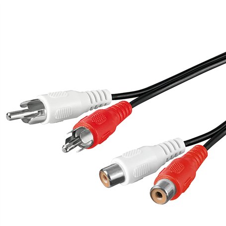 Goobay 50027 Câble de Rallonge Stéréo 2 x Cinch