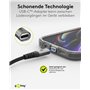 goobay 65653 Magnetisches USB Ladekabel / 1 Meter/Magnetladekabel/USB-A & USB-C / 60 Watt Textilkabel