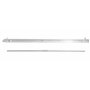 Gardinenbox 20190417S Chariot de Panneau de 60 cm Pliable Blanc pour Panneau Coulissant, Barre de lestage et Patins en X pour Un