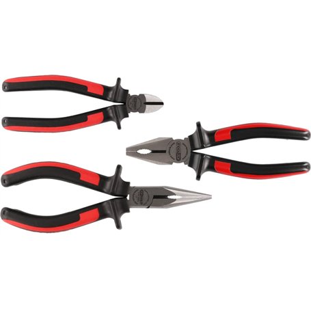 KS TOOLS 115.1010 - Jeu de 3 Pinces - Gamme Ergotorque - Pince Coupante L.165 mm