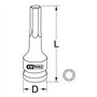 KS Tools - 911.0915 - Douille tournevis à chocs longue Torx 12,5 mm-1/2" - T30