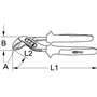 KS Tools - 115.7000 - Pince multiprise standard gainée - 10" - 0-45 mm - Chrome vanadium