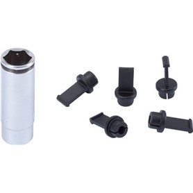 KS Tools 500.7345 - Douille pour bougie de préchauffage PSG et jeu de 5 capuchons de protection - Pour le montage et le démontag