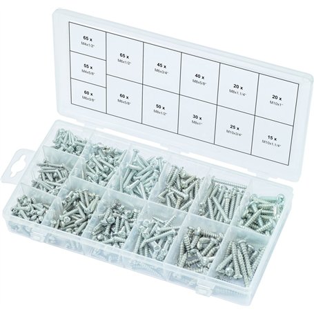 KS TOOLS 970.0420 Assortiment de vis auto-taraudeuses à tête ronde