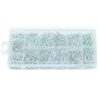 KS TOOLS 970.0420 Assortiment de vis auto-taraudeuses à tête ronde, 550 pcs, Gris