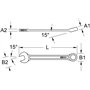 KS TOOLS - 922.0024 - Clé mixte Ultimate - clé plate 24 mm - Finition satinée - clé plate à cliquet en chrome vanadium - Angle d