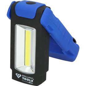 BRILLIANT TOOLS Baladeuse LED à Tête Inclinable à 360° BT131910 - Lampe de Travail avec Base Magnétique et Crochet - Lampe d'Ate