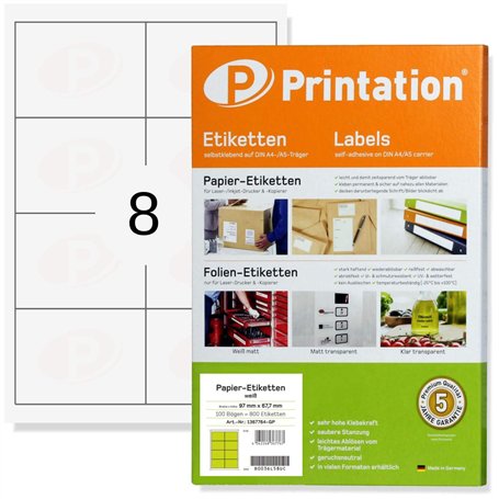 Printation Étiquettes d'adresse d'affranchissement 97 x 67