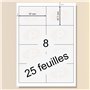 7 mm autocollantes blanches - 200 étiquettes d'expédition 97x67