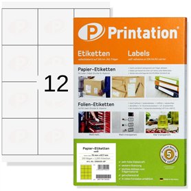 Printation Étiquettes universelles 70 x 67