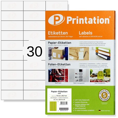 Printation Étiquettes Autocollantes 70 x 29