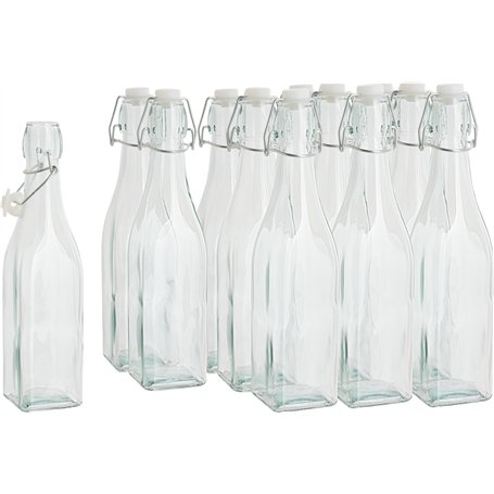 VBS Bouteilles en verre avec fermeture à étrier