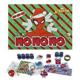 Undercover - Calendrier de l'Avent Spider Man - 24 surprises amusantes et créatives - Calendrier de papeterie - Super cadeau pou