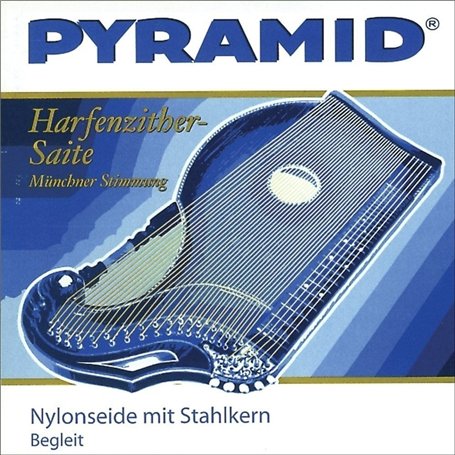 Pyramid cordes de cithare en soie de nylon avec âme en acier. Jeu de cithares pour harpe/résonance aérienne 612/Bg