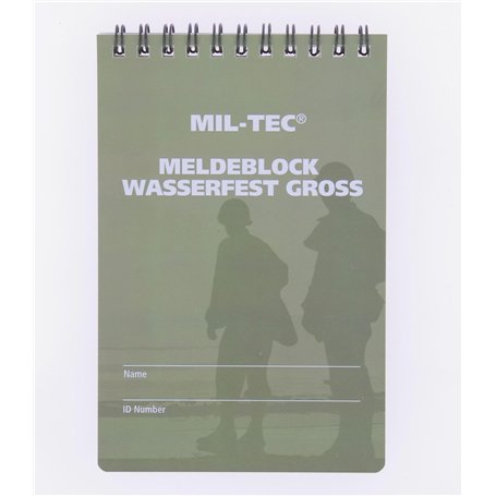 Bloc note waterproof Import - Grand modèle - Miltec