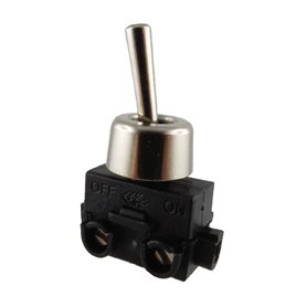 Interrupteur à bascule marche/arrêt avec écrou de fixation en métal 250 V 2 A (1)
