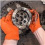 ViGOR Gants nitrile V6436-L Pack de 100 I excellente adhérence, antidérapant même en présence d'huile, de graisse, de produits c