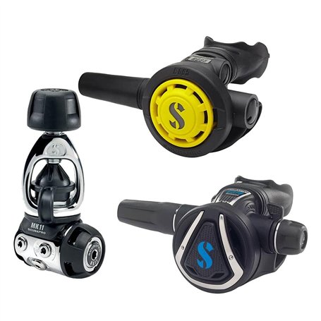 SCUBAPRO Kit de Plongée DETENDEUR MK11 C370 + Octopus R095 DIN 3 Pièces