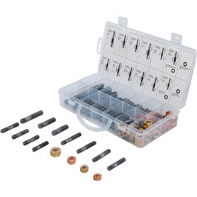 BGS 74293 | Assortiment d’écrous et de goujons pour collecteurs d’admission/d’échappement | 100 pièces