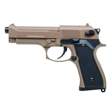 Saigo Defense Airsoft-Pistolet électrique M9 AEP Tan CM126 / Mode Coup Unique ou rafales/Couleur Tan/Plastique et métal/Puissanc