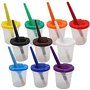 Lot de 10 gobelets et pinceaux anti-déversement