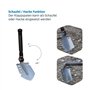 Dönges Pelle pliante multifonctionnelle avec 3 longueurs | Pelle combinée en acier inoxydable | Pelle pliante polyvalente pour s