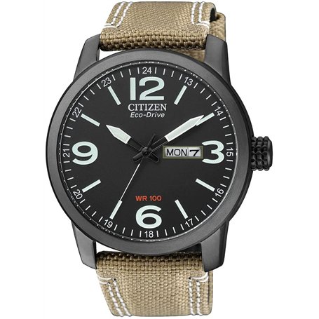 Citizen - BM8476-23EE - Montre Homme - Quartz Analogique - Cadran - Bracelet Textile Beige