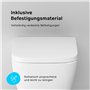 AM.PM Gem - WC Suspendu Sans Bride, Sans Rebord, Cuvette WC Suspendu Complet Kit, Abattant WC avec Amovible Softclose, Fixation 