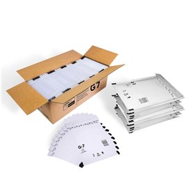 Lot de 100 enveloppes à bulles - Format A4 - Avec fermeture adhésive - Taille G/7 G7 - Blanc (250 mm x 350 mm) - Enveloppes remb