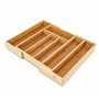 Relaxdays 10018883 Range-Couvert Extensible Rangement pour Tiroir Cuisine Bambou Nature
