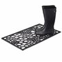 Relaxdays 10020195 Paillasson tapis de sol antidérapant en caoutchouc motifs fleurs résistant porte entrée garage couloir extéri