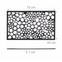 Relaxdays 10020195 Paillasson tapis de sol antidérapant en caoutchouc motifs fleurs résistant porte entrée garage couloir extéri
