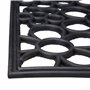 Relaxdays 10020195 Paillasson tapis de sol antidérapant en caoutchouc motifs fleurs résistant porte entrée garage couloir extéri