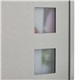 Relaxdays Boîte aux lettres compartiment journaux inox design mural avec nom et fenêtre HxlxP: 42 x 35 x 12,5 cm, argenté