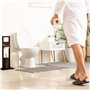 Relaxdays 10020930 Ensemble Toilettes Porte Brosse WC Sur Pied Distributeur de Papier SDB Bambou 82x36x21cm, Marron, HLP 82 x 36