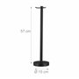 Relaxdays Ensemble serviteur de cheminée 5 pièces accessoire acier balai tisonnier pelle, noir