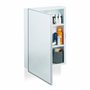 Relaxdays Armoire de Toilette Salle de Bain Placard Meuble Mural 1 Porte Acier 3 Tablettes