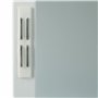 Relaxdays Armoire de Toilette Salle de Bain Placard Meuble Mural 1 Porte Acier 3 Tablettes, 56x40,5x12,5 cm, Blanc, Weiß