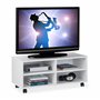 relaxdays Meuble TV avec 4 Compartiments