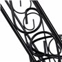 Relaxdays, noir Escalier métal 3 niveaux, Support pot de fleurs, Étagère pour plantes rond 53,5 x 20 x 45,5 cm