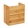 Relaxdays Organiseur de Table de Bureau, Rangement, 3 tiroirs, pour Les ustensiles Bureau, Bambou, 21x20x13 cm Naturel