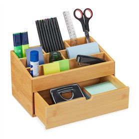 relaxdays Organiseur de Bureau avec tiroir