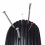 Relaxdays Roue de brouette Caoutchouc, Lot de 2, Roue de Rechange avec axe, 4.80 4.00-8, Caoutchouc PU essieu 100 kg, Noir