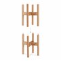 Relaxdays Support de Plantes, en Bambou en Set de 2, pour Pots de Fleurs jusqu'à 32 cm Ø, réglable & empilable, Naturel