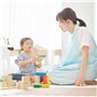 Relaxdays Ensemble de Table et de Chaise pour Enfants, kit pour crèches, Bambins, Couleurs Beige et Blanche