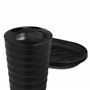Relaxdays Accessoires de Salle de Bain, 4 pièces, Acier INOX, Porte-Savon, Distributeur de Savon, gobelets, Noir