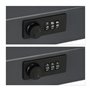 Relaxdays Caisse à Monnaie, Serrure Combinaison 3 Chiffres, pour pièces et Billets, HLP : env. 8,5 x 30,5 x 25 cm, Gris